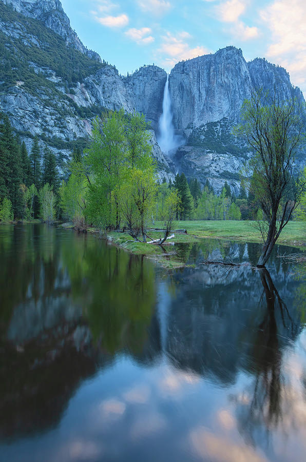 Yosemite Falls In Spring-vertical Photograph by Jonathan Nguyen