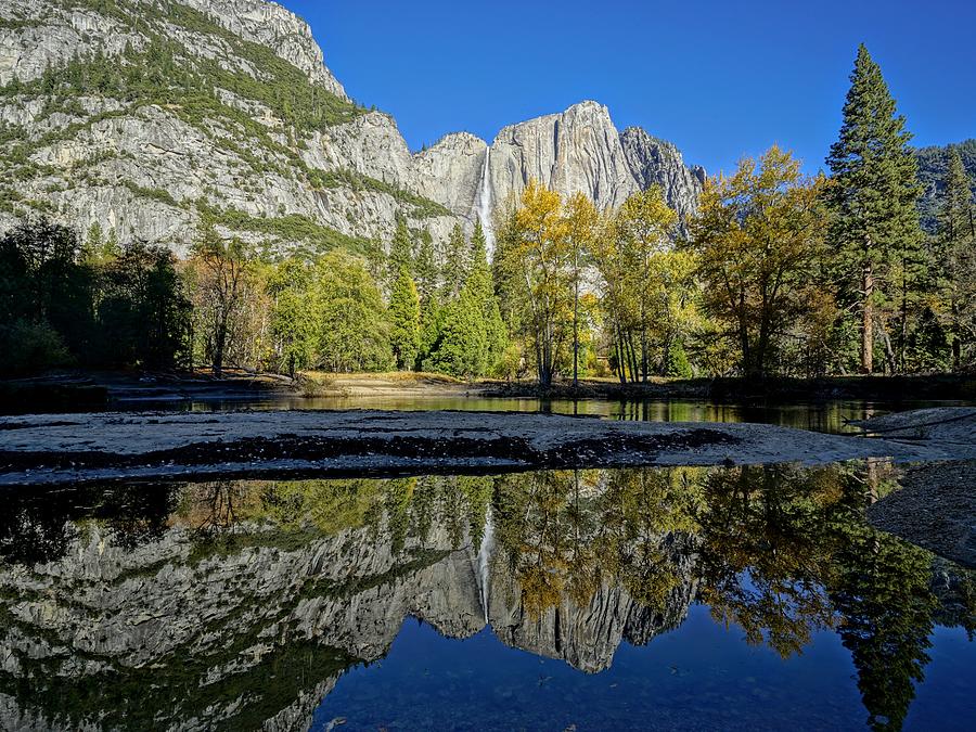 Yosemite Falls Reflection Photograph by Brett Harvey