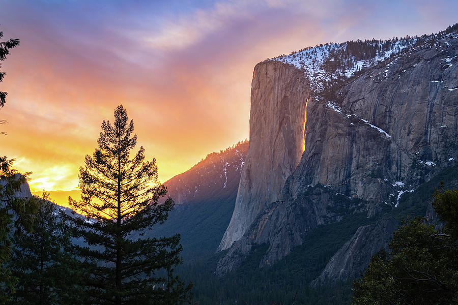 Yosemite Firefall Sunset Photograph by James Udall