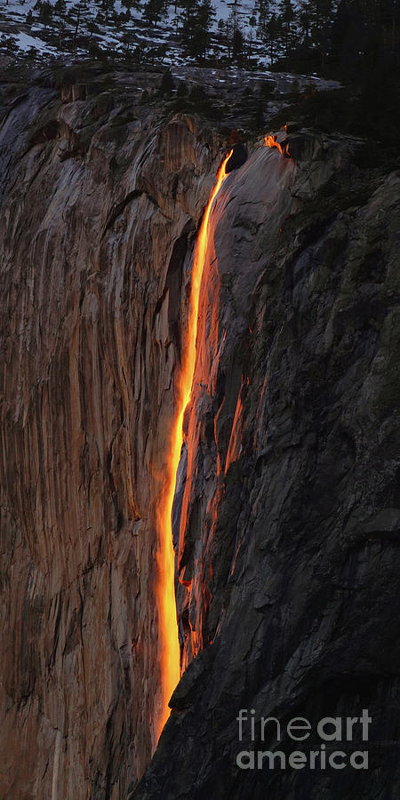 Yosemite Firefalls - 2016 Photograph by Benedict Heekwan Yang
