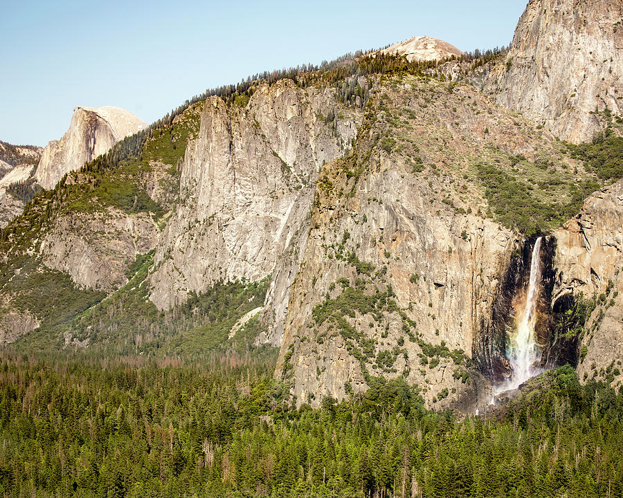 Yosemite Half Dome and Bridal Veil Falls Photograph by Gigi Ebert