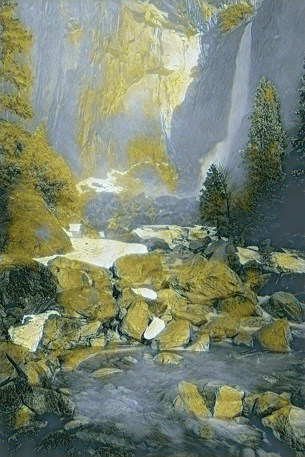 Yosemite Lower Waterfall Photograph by Norma Brandsberg