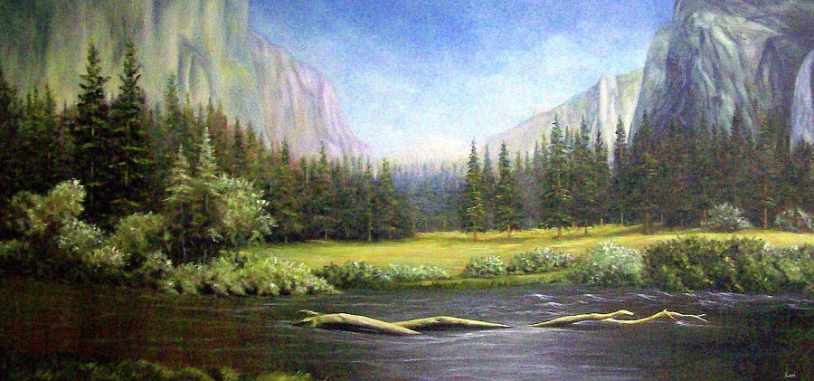 Yosemite Painting by Loxi Sibley