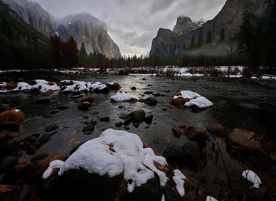 Yosemite Morning Snow Photograph by Jon Glaser