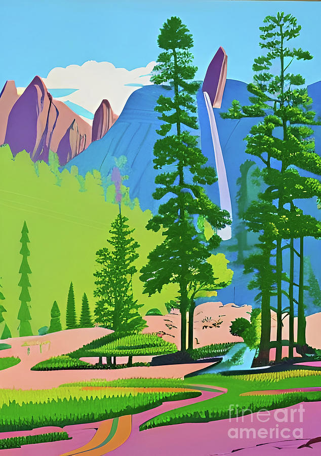 Yosemite National Park wall art Digital Art by Christina Fairhead