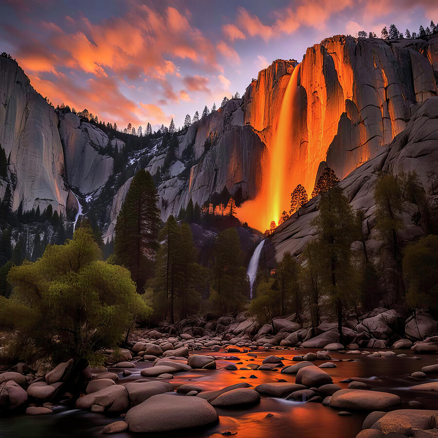 Yosemite Sunset Digital Art by Donna Kennedy - Fine Art America