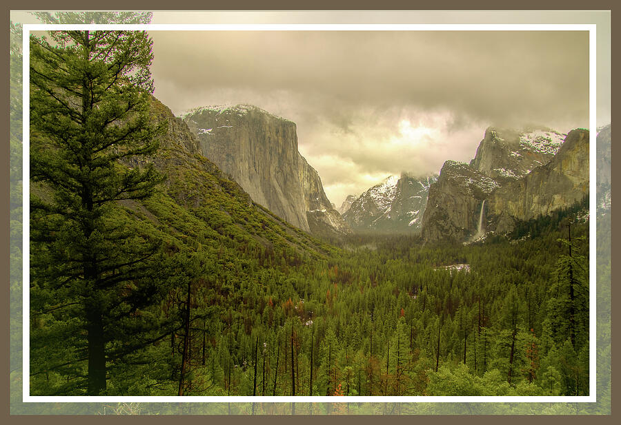 Bordered Yosemite Tunnel View Photograph by Norma Brandsberg