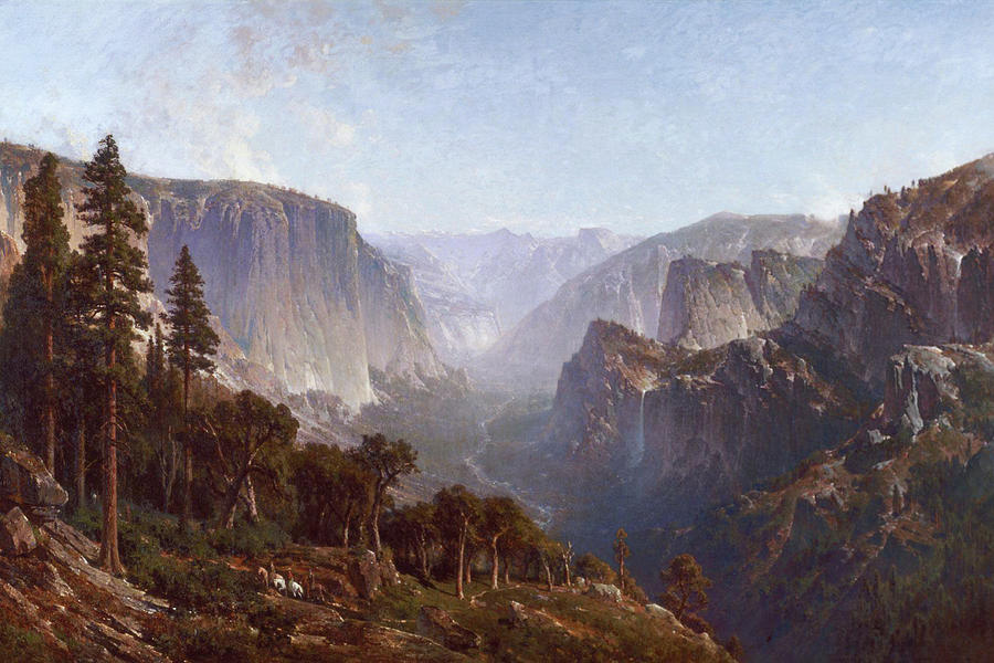 Thomas Hill Painting - Yosemite Valley, 1876 by Thomas Hill