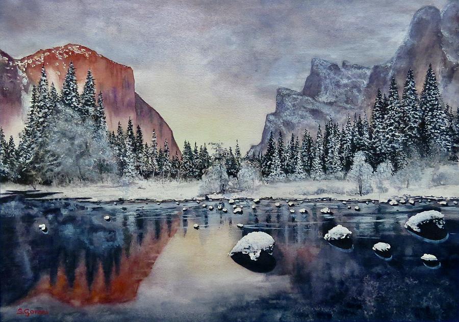 Yosemite National Park Painting - Yosemite Valley by Geni Gorani