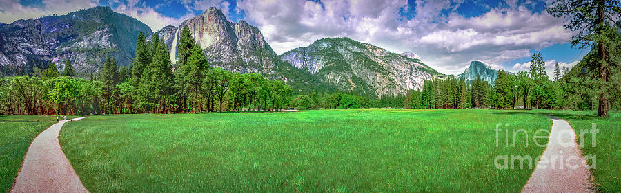 Yosemite Valley Panoramic Photograph by David Zanzinger