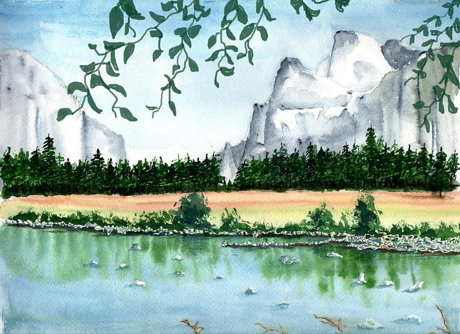 Yosemite Valley View Painting