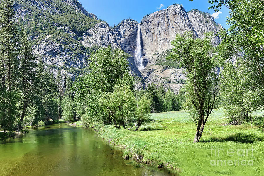 Yosemite Valley - Yosemite Falls Digital Art by Joseph Hendrix