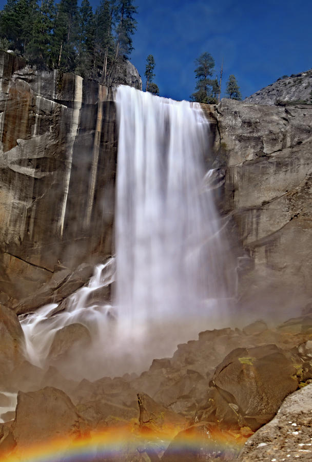 Yosemite Vernal Falls with a Rainbow Photograph by Amazing Action Photo Video