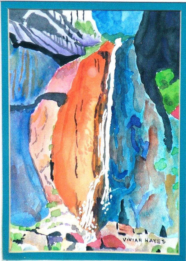 Yosemite Waterfall Painting by Vivian Chepourkoff Hayes - Pixels