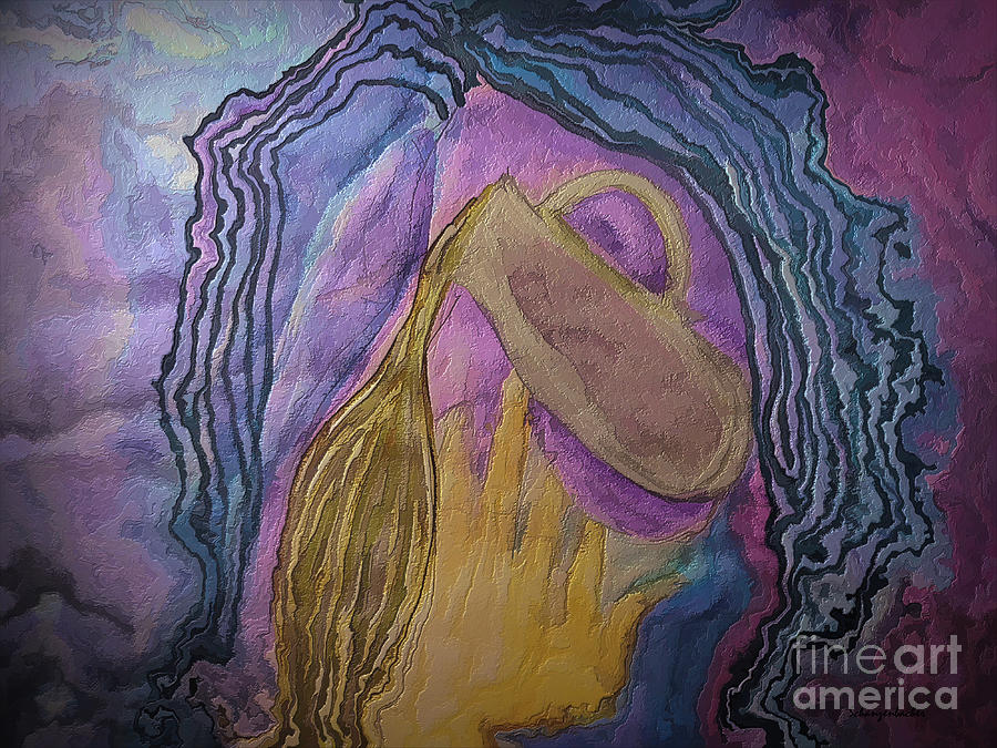 Anoint My Head With Oil--my Cup Overflows Mixed Media
