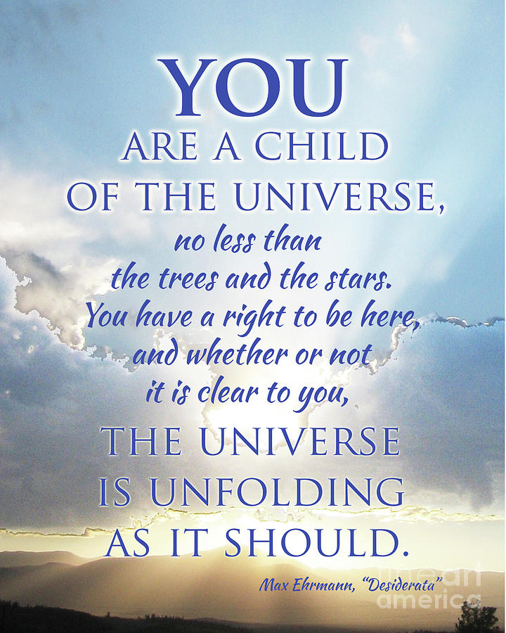 You Are a Child of the Universe Digital Art by Jacqueline Shuler