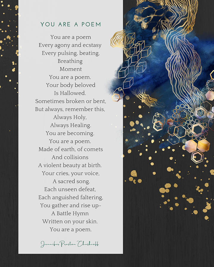 You Are A Poem Galaxy print Digital Art by Jennifer Preston