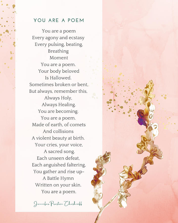 You Are A Poem Digital Art by Jennifer Preston