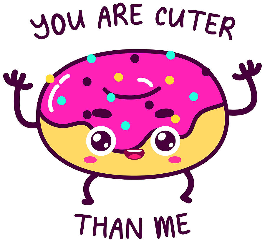 you are cuter than me Poster funny Painting by Hannah Sebastian | Fine ...