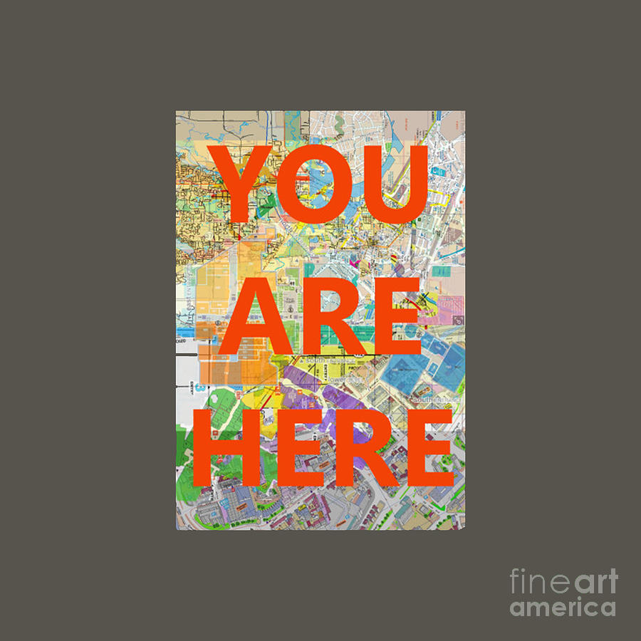 You Are Here Drawing by Gina Hassanah Fine Art America