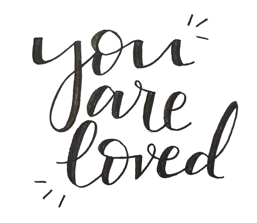 You are loved Poster hippie 80s Painting by Sophia Parker | Fine Art ...