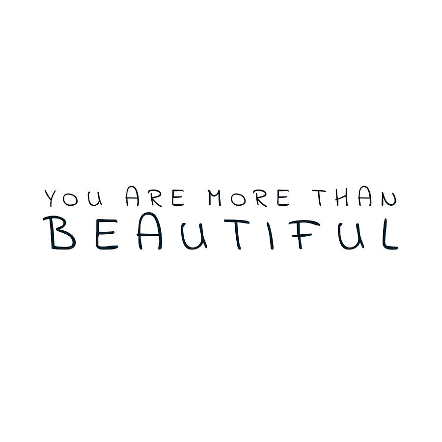 You Are More Than Beautiful Poster red Painting by Suzanne Tara - Fine ...