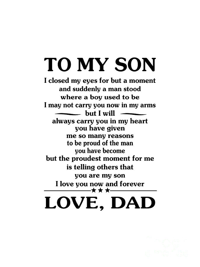 You are my son love, dad to my son Drawing by Anime Art - Fine Art America