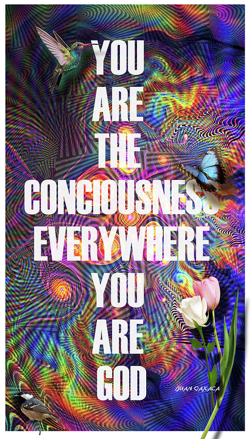 You Are The Consciousness Digital Art by J U A N - O A X A C A