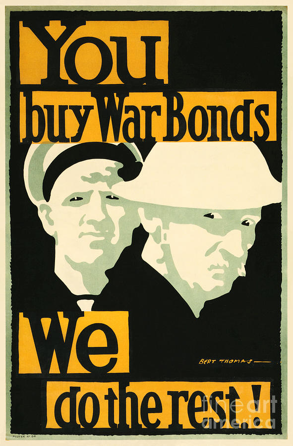 POSTER NEW Vintage WW2 Reproduction Art Print Buy War Bonds 