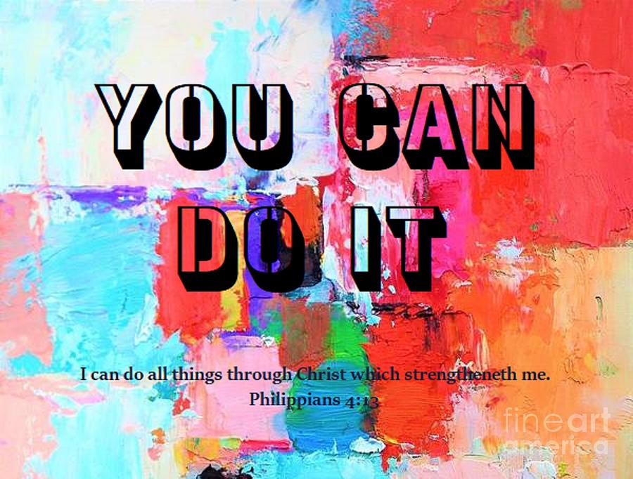 You Can Do It - Motivational Poster for Adults and Chiildren Painting ...