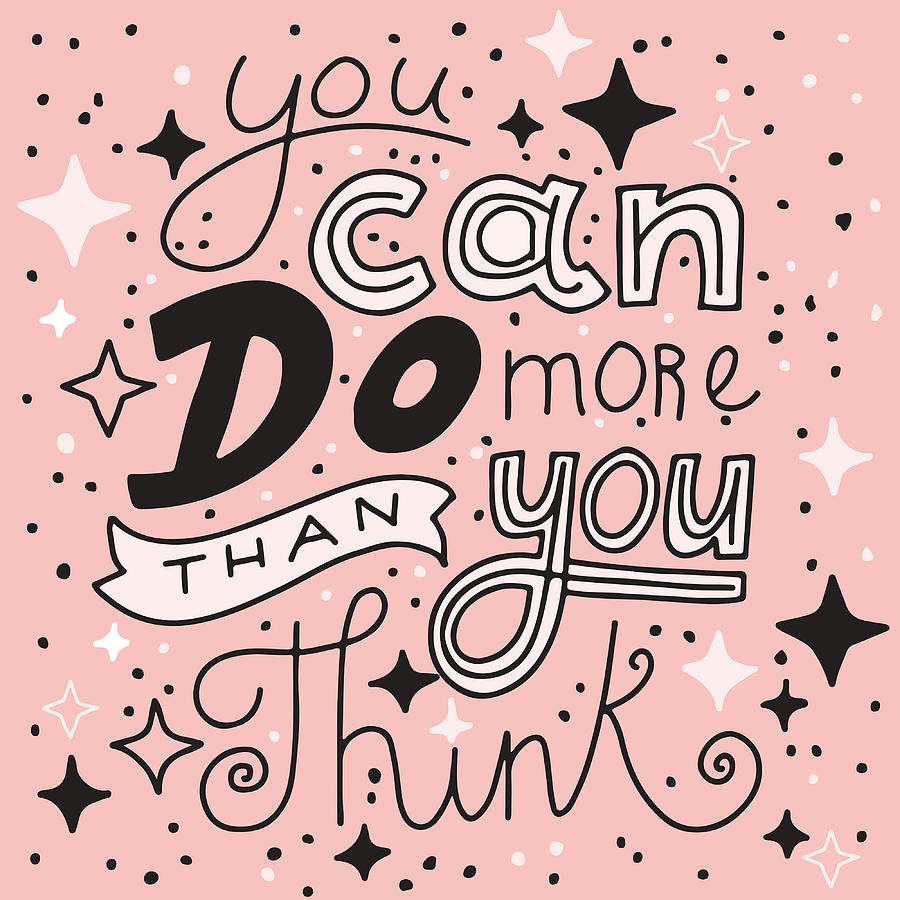 You Can Do More Than You Think Poster red travel Painting by Julie ...