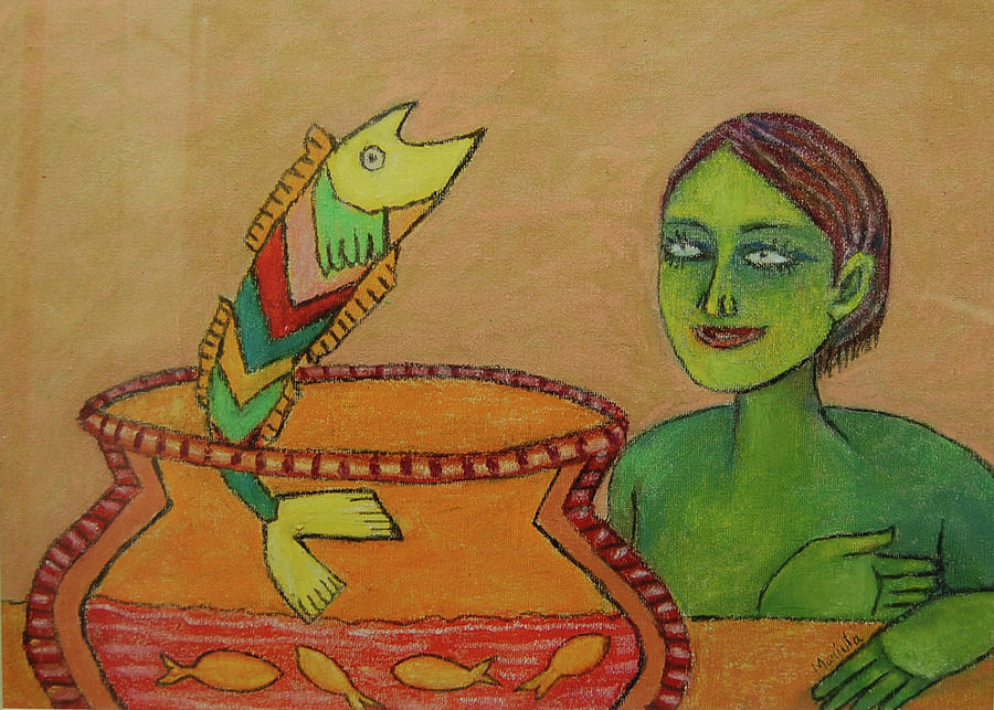 Fish Painting - You Can Fly by Manjula Prabhakaran Dubey