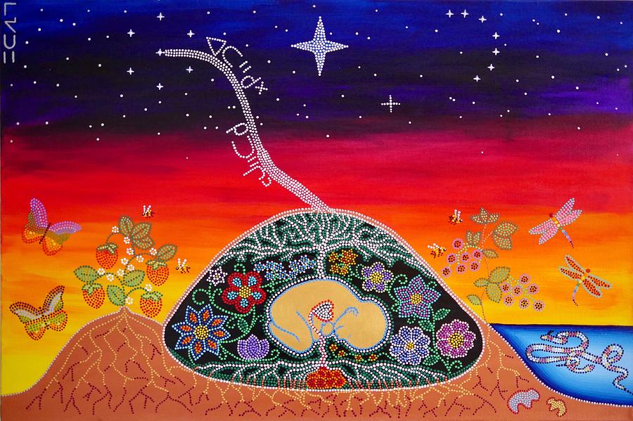 Indigenous Painting - You Come From The Stars by Karlee Fellner Indigenous Painting - You Come From The Stars by Karlee Fellner