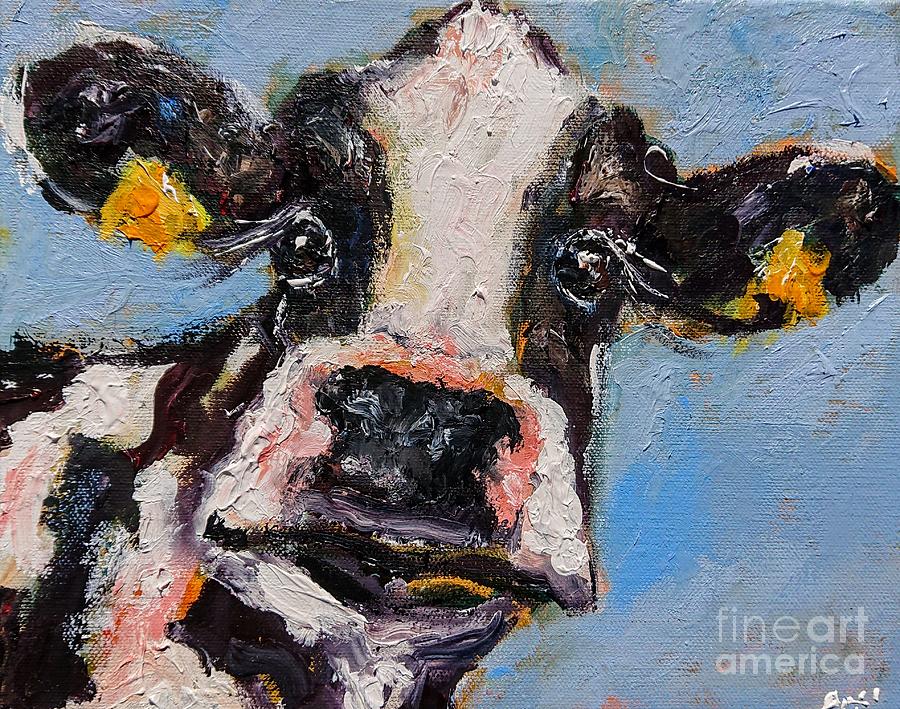 Colourful crazy cow paintings Painting by Mary Cahalan Lee - aka PIXI