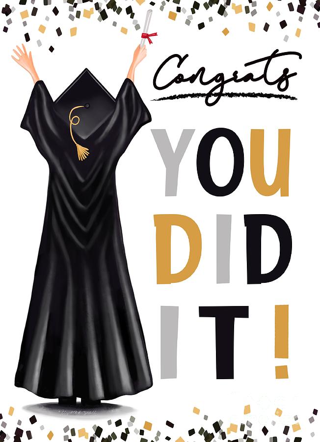 You Did It Graduation Card Painting