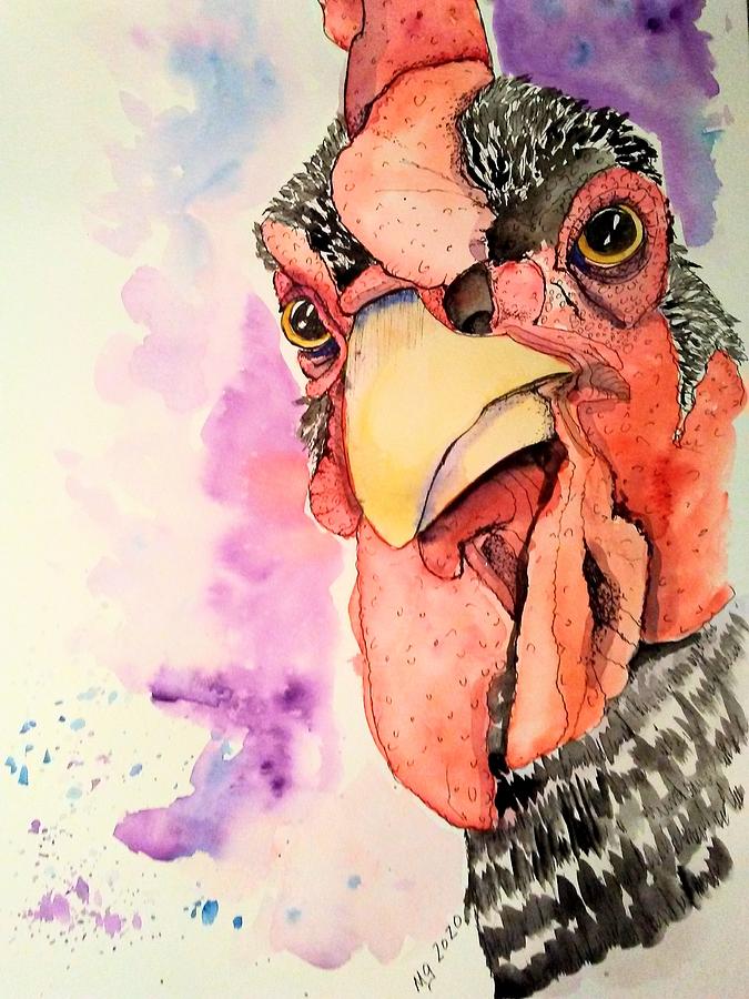 You Looking At Me? Painting by Mindy Gibbs