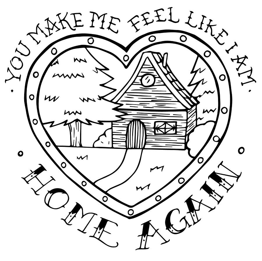 You Make Me Feel Like I Am Home Again Lovesong Painting By Hall Hill 