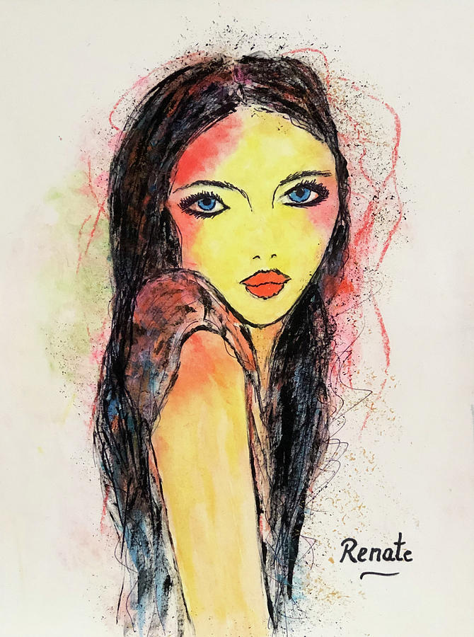 Youg girl Painting by Renate Dartois