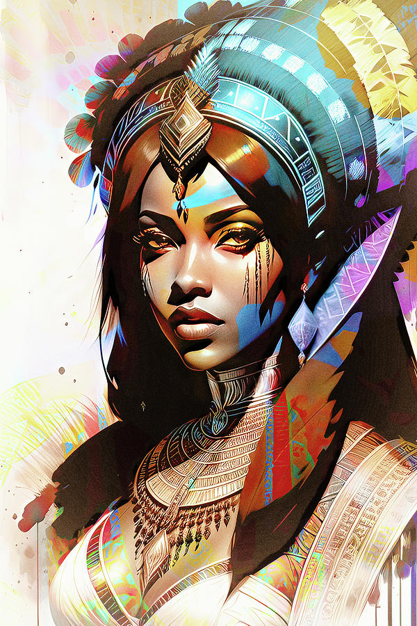Young African Queen Digital Art by Reynaldo Williams