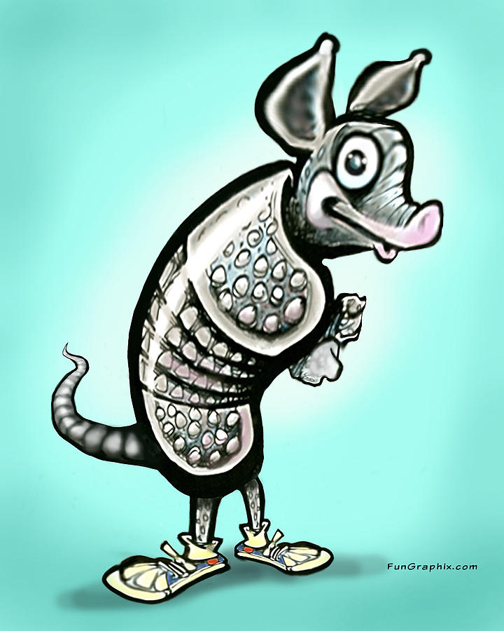 Young Armadillo Digital Art by Kevin Middleton