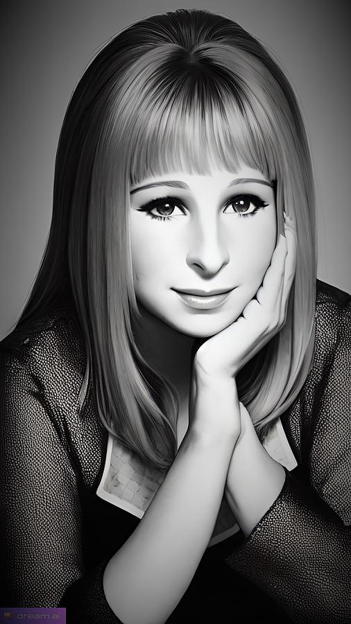 Young Barbra Streisand A I Digital Art by Denise F Fulmer