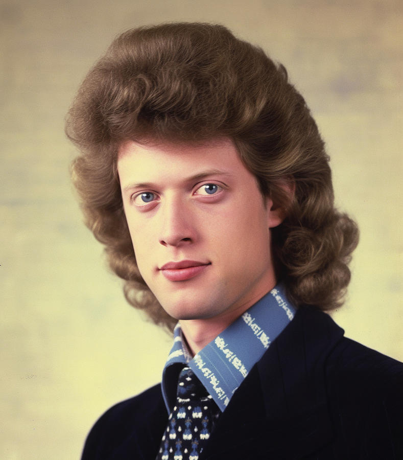 Fantasy Painting - Young  Bill  Clinton  as  High  School  Fashion  model  by Asar Studios by Celestial Images
