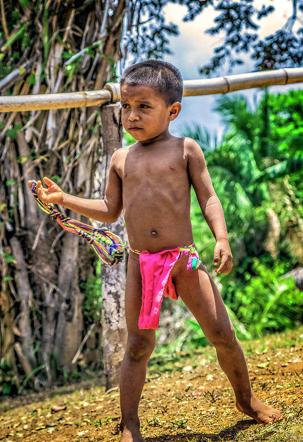 Young Boy from the Embera Tribe Photograph by Pheasant Run Gallery