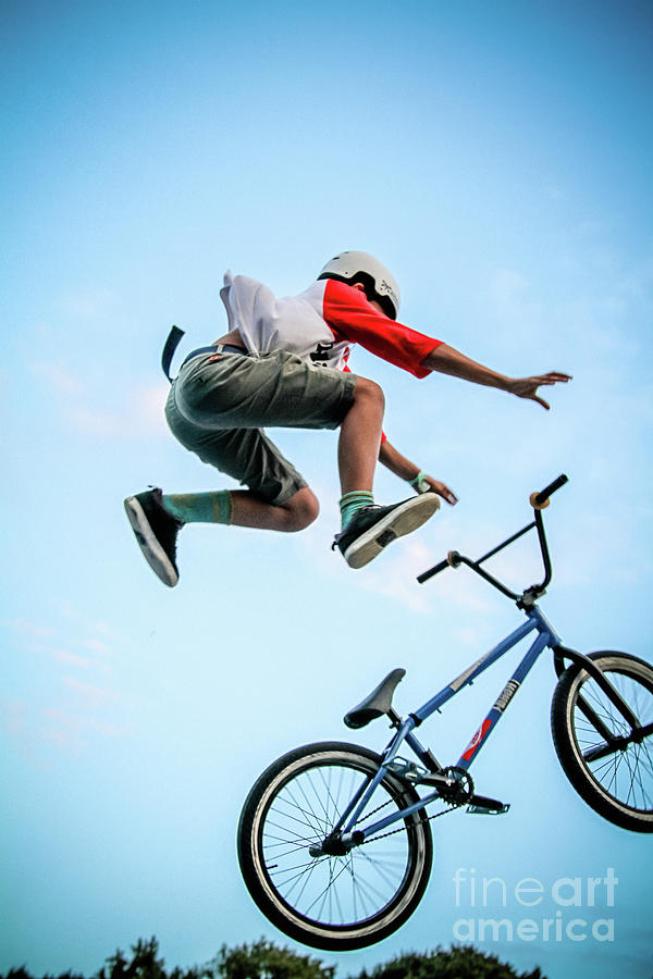 Young Boy Is Jumping With Bmx Photograph by Dimitar Hristov