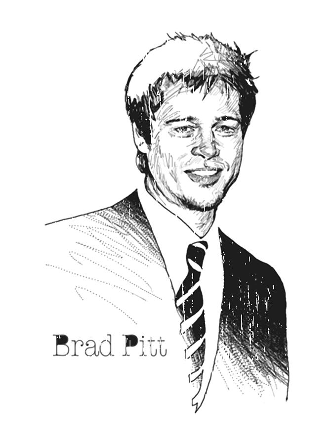 Young Brad Pitt Digital Art
