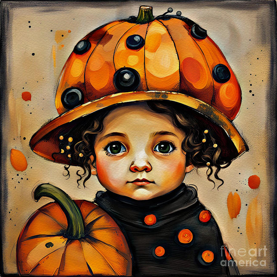 Young Child Ready for Halloween  Digital Art by Lauries Intuitive
