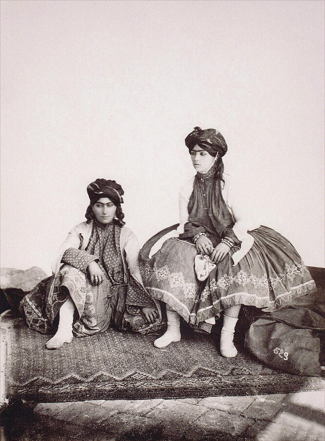 Young Concubines, Harem of Naser Al Din Shah Qajar, Iran, c1890 ...