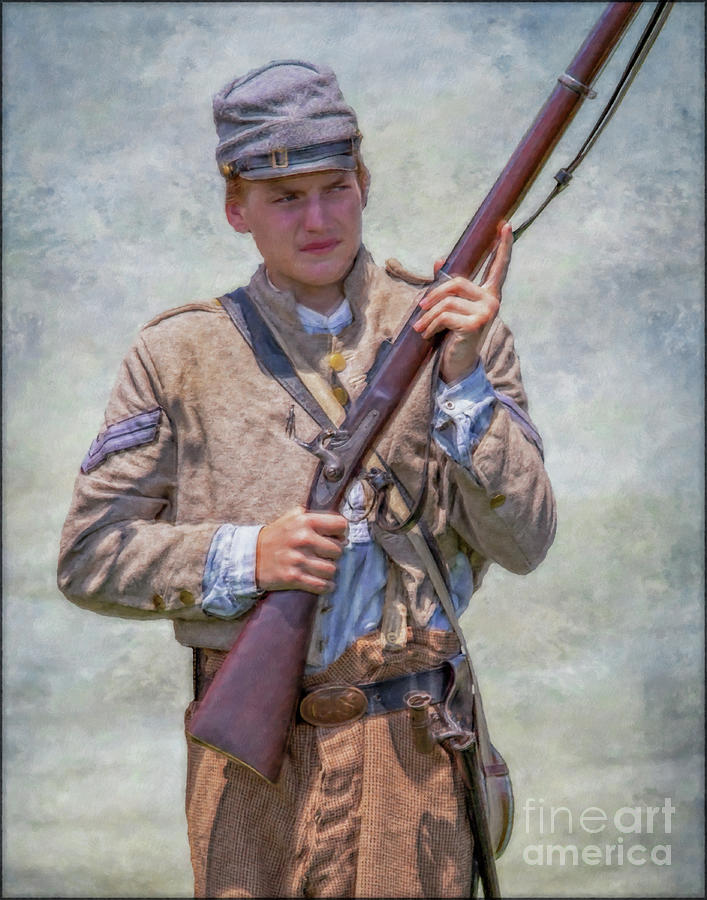 Young Confederate Soldier Two Digital Art by Randy Steele - Fine Art ...