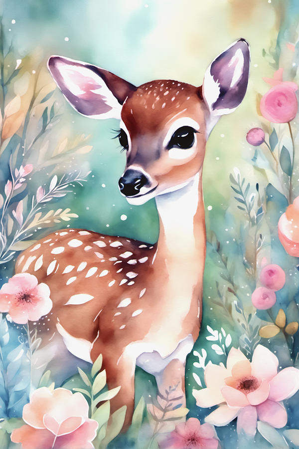 Young Deer Digital Art