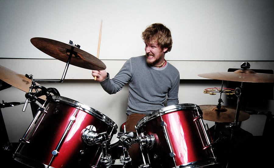 Young Drummer Playing Drums With Passion Photograph by RyanJLane Young Drummer Playing Drums With Passion Photograph by RyanJLane